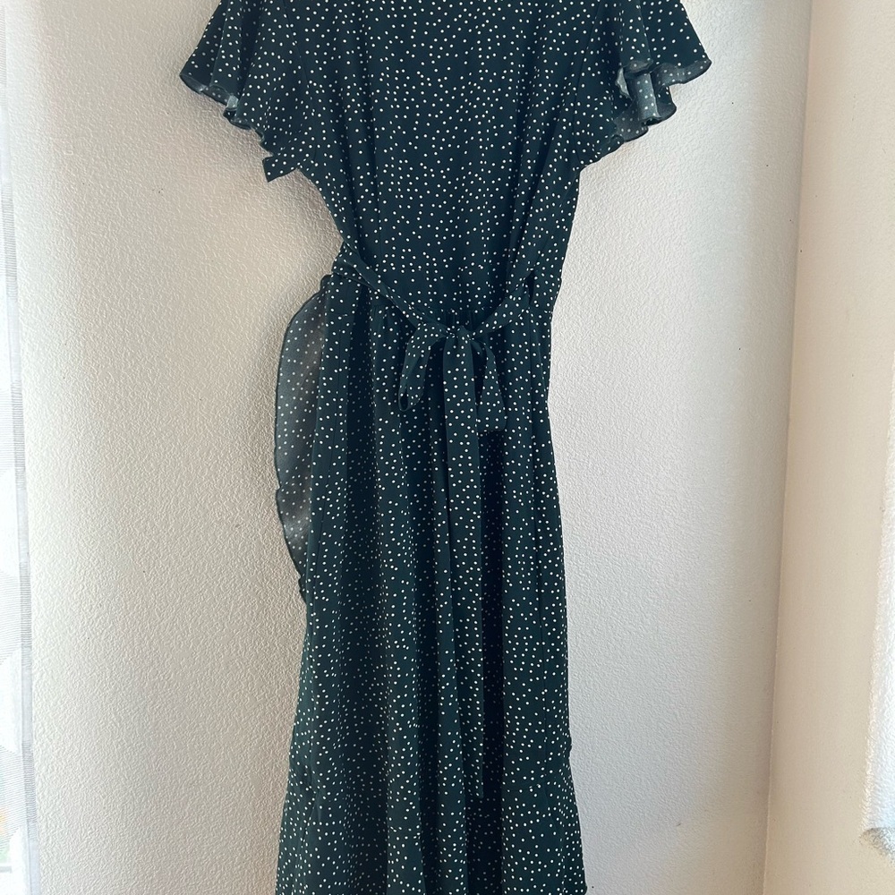 Zesica | Polka Dot High Low Wrap Dress - Picture 4 of 7